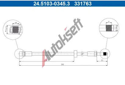 ATE Brzdov hadice AT 331763, 24.5103-0345.3