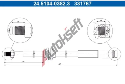 ATE Brzdov hadice AT 331767, 24.5104-0382.3