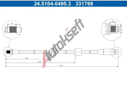 ATE Brzdov� hadice AT 331769, 24.5104-0495.3