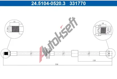 ATE Brzdov hadice AT 331770, 24.5104-0520.3