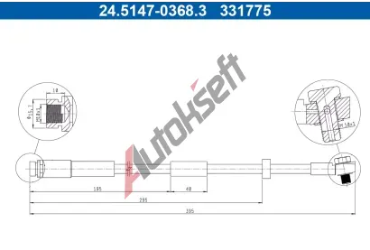 ATE Brzdov hadice AT 331775, 24.5147-0368.3