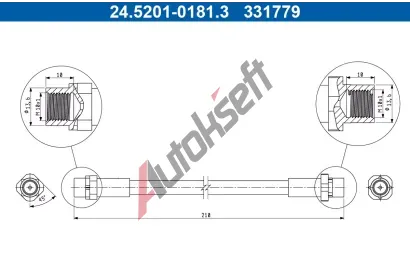 ATE Brzdov� hadice AT 331779, 24.5201-0181.3