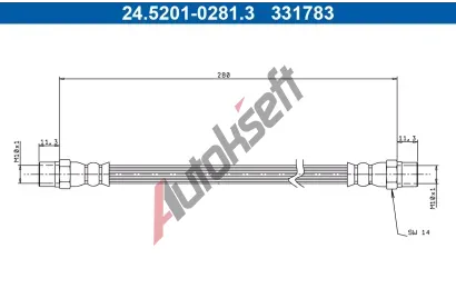 ATE Brzdov hadice AT 331783, 24.5201-0281.3
