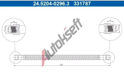 ATE Brzdov hadice AT 331787, 24.5204-0296.3