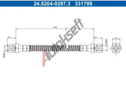 ATE Brzdov� hadice AT 331788, 24.5204-0297.3