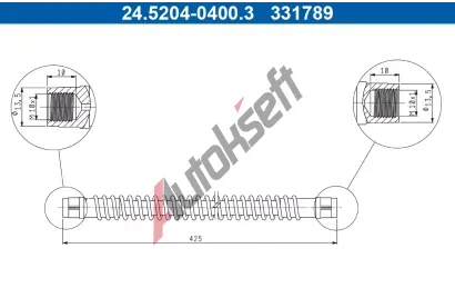 ATE Brzdov� hadice AT 331789, 24.5204-0400.3