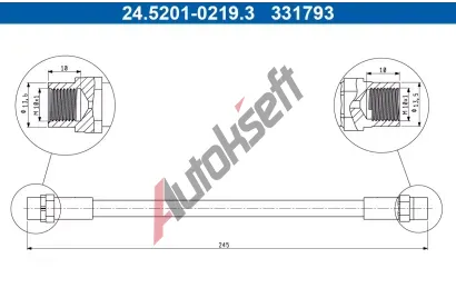 ATE Brzdov� hadice AT 331793, 24.5201-0219.3