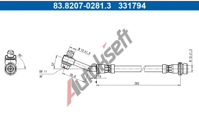 ATE Brzdová hadice AT 331794, 83.8207-0281.3 ATE Brzdová hadice AT 331794, 83.8207-0281.3