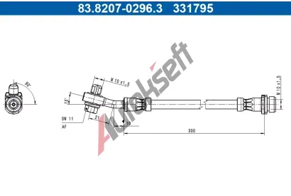 ATE Brzdov� hadice AT 331795, 83.8207-0296.3
