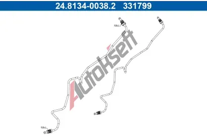 ATE Brzdové potrubí AT 331799, 24.8134-0038.2 ATE Brzdové potrubí AT 331799, 24.8134-0038.2