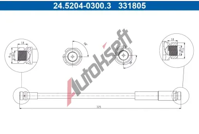 ATE Brzdov hadice AT 331805, 24.5204-0300.3