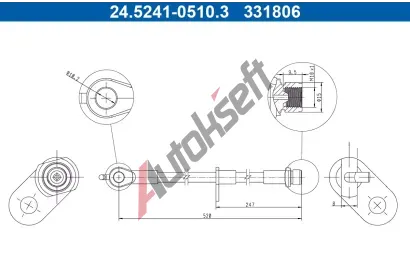 ATE Brzdov hadice AT 331806, 24.5241-0510.3