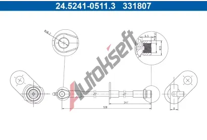 ATE Brzdov hadice AT 331807, 24.5241-0511.3