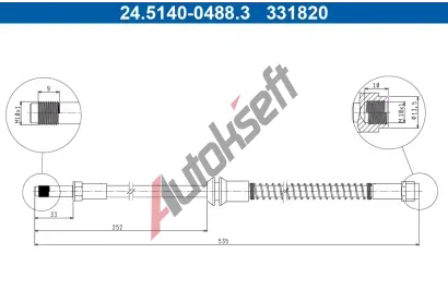 ATE Brzdov hadice AT 331820, 24.5140-0488.3