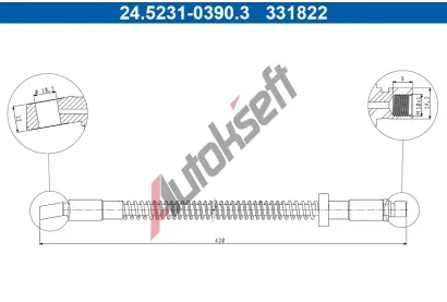 ATE Brzdov� hadice AT 331822, 24.5231-0390.3