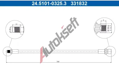 ATE Brzdov hadice AT 331832, 24.5101-0325.3