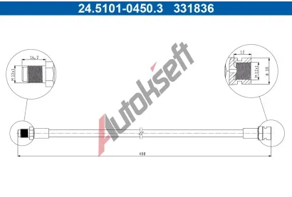 ATE Brzdov hadice AT 331836, 24.5101-0450.3