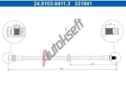 ATE Brzdov� hadice AT 331841, 24.5103-0411.3