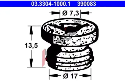 ATE Uzvr ndrky na brzdovou kapalinu AT 390083, 03.3304-1000.1