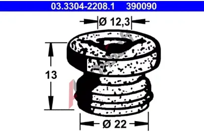 ATE Uzvr ndrky na brzdovou kapalinu AT 390090, 03.3304-2208.1