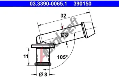 ATE Konektor - hadice AT 390150, 03.3390-0065.1
