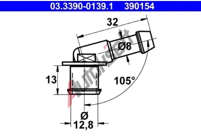 ATE Konektor - hadice AT 390154, 03.3390-0139.1