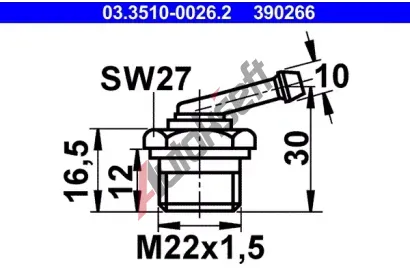 ATE Adapt�r brzdov�ho veden� AT 390266, 03.3510-0026.2