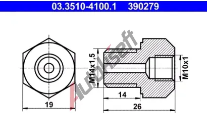 ATE Adaptr brzdovho veden AT 390279, 03.3510-4100.1