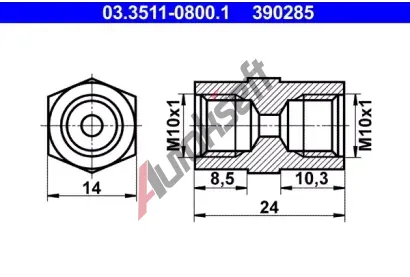 ATE Adaptr brzdovho veden AT 390285, 03.3511-0800.1