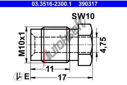 ATE Spojovac roub AT 390317, 03.3516-2300.1