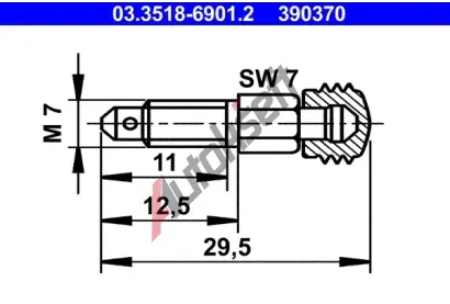 ATE Odvzduovac roub/ventil AT 390370, 03.3518-6901.2