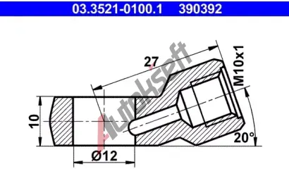 ATE Spojka kovov�ho potrub� AT 390392, 03.3521-0100.1