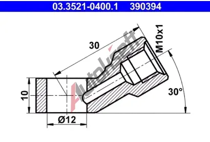ATE Spojka kovovho potrub AT 390394, 03.3521-0400.1