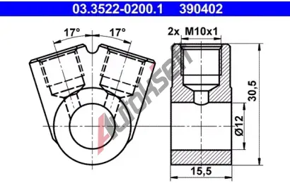 ATE Spojka kovovho potrub AT 390402, 03.3522-0200.1