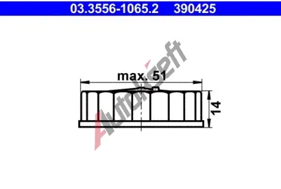ATE Uzvr ndrky na brzdovou kapalinu AT 390425, 03.3556-1065.2