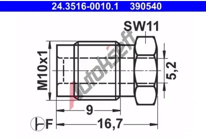 ATE Spojovac roub AT 390540, 24.3516-0010.1