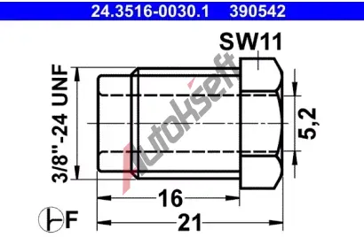 ATE Spojovac roub AT 390542, 24.3516-0030.1