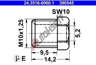 ATE Spojovac roub AT 390545, 24.3516-0060.1