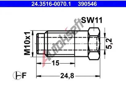 ATE Spojovac roub AT 390546, 24.3516-0070.1