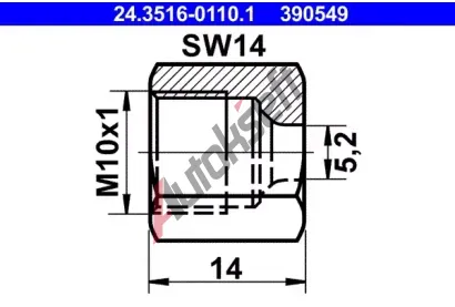 ATE Pesuvn matice AT 390549, 24.3516-0110.1
