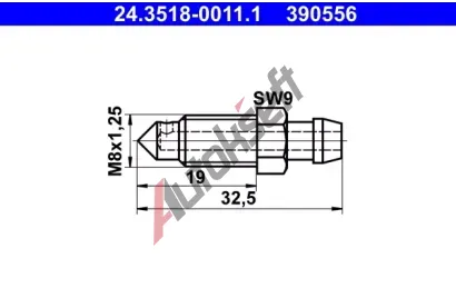 ATE Odvzduovac roub/ventil AT 390556, 24.3518-0011.1