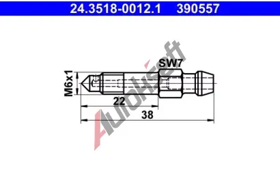 ATE Odvzduovac roub/ventil AT 390557, 24.3518-0012.1