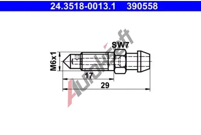 ATE Odvzduovac roub/ventil AT 390558, 24.3518-0013.1
