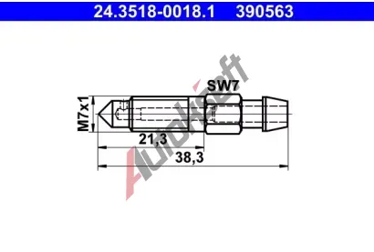 ATE Odvzduovac roub/ventil AT 390563, 24.3518-0018.1