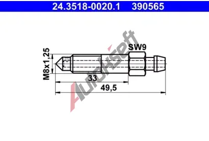 ATE Odvzduovac roub/ventil AT 390565, 24.3518-0020.1