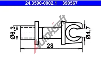 ATE Drk - brzdov veden AT 390567, 24.3590-0002.1