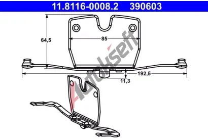 ATE Pru�ina brzdov�ho t�menu AT 390603, 11.8116-0008.2