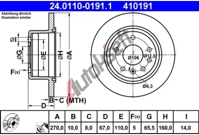 ATE Brzdov kotou - 270 mm AT 410191, 24.0110-0191.1