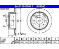 ATE Brzdov kotou - 262 mm ‐ AT 410240