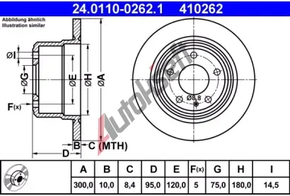 ATE Brzdov kotou - 300 mm AT 410262, 24.0110-0262.1